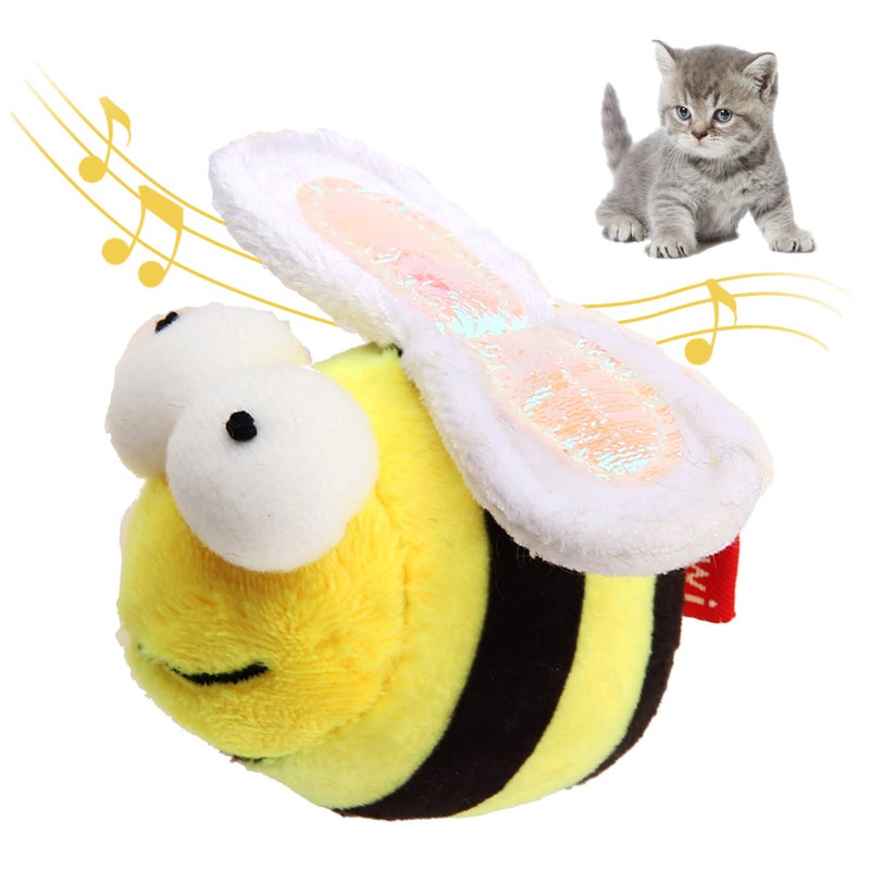 Gigwi Chirpy Bee Sound Toy for Cats, Interactive Squeaking Cat Toys Melody Chaser Play and Squeak Kitten Toy for Boredom - Image 1